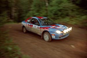 Tom Young / Jim LeBeau Dodge Neon ACR comes out of a 90-right on SS2 (Stump Lake).