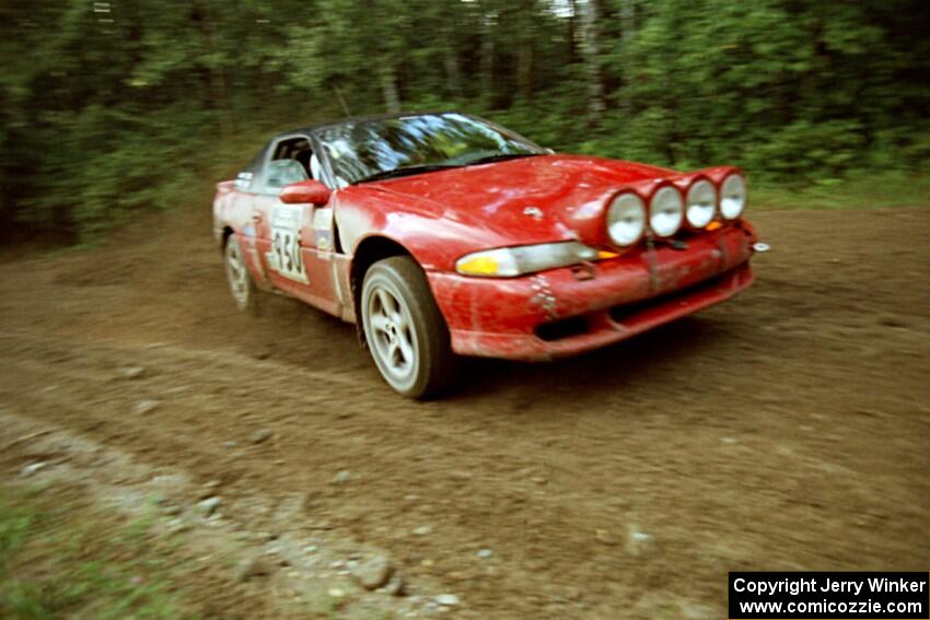 Shane Mitchell / Paul Donnelly Eagle Talon at a 90-right on SS2 (Stump Lake).