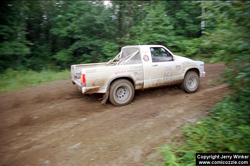 John Daubenmier / Stan Rosen Chevy S-10 comes out of a 90-right on SS2 (Stump Lake).