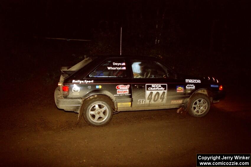 J.B. Whorton / Matt Deye Mazda 323GTX on SS2 (Stump Lake).