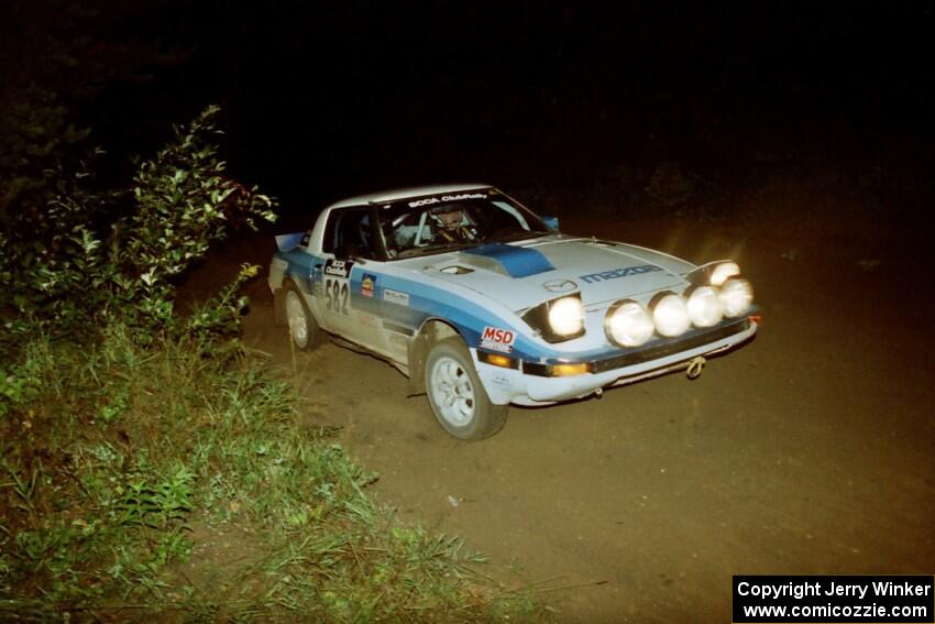 Doug Dill / Tyler Dill Mazda RX-7 on SS2 (Stump Lake).