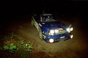 Mark Lovell / Steve Turvey Subaru WRX STi on SS4 (Wolf Lake).