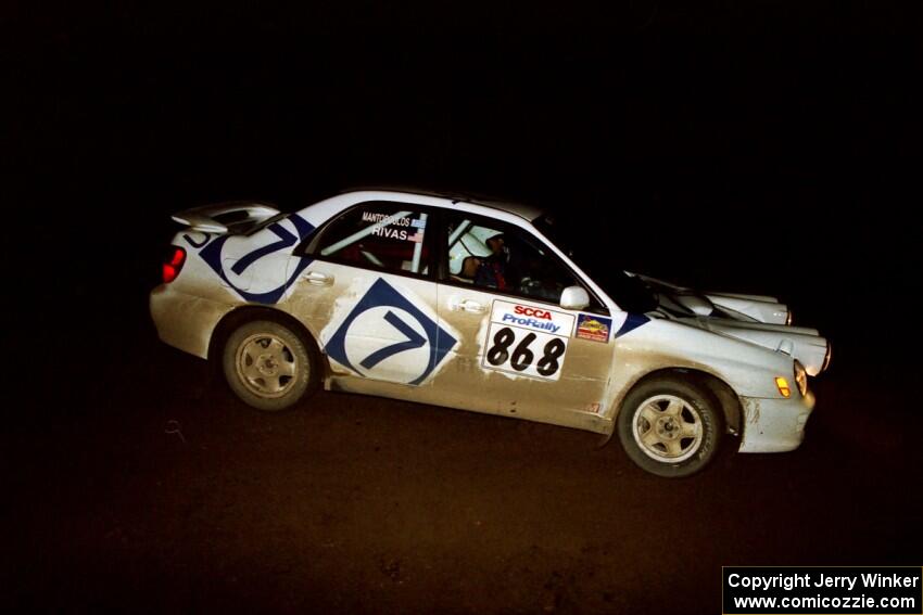 Jason Rivas / Constantine Mantopolous Subaru WRX on SS4 (Wolf Lake).