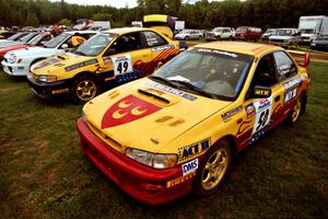 The Knight Racing Subaru Impreza 2.5RS's: (50) Steve Gingras / Bill Westrick and (49) Jonathan Ryther / Janice Damitio