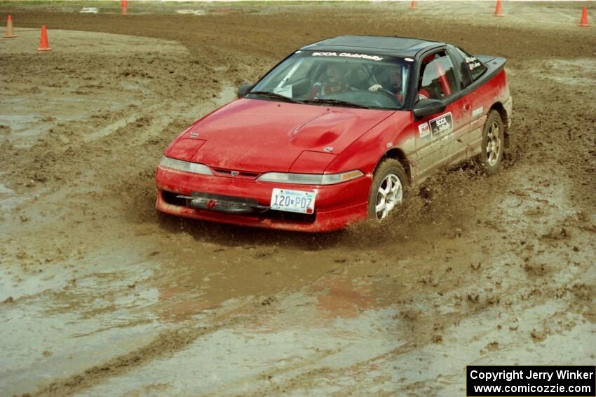 Dave LaFavor / Bob LaFavor Eagle Talon slops through the mud on SS7 (Speedway Shenanigans).