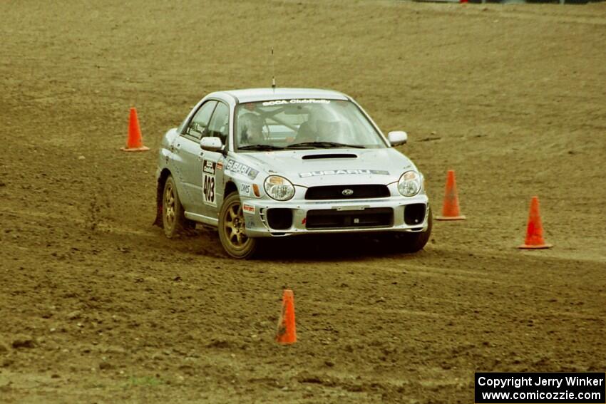 Wyeth Gubelmann / Therin Pace Subaru WRX on SS7 (Speedway Shenanigans).