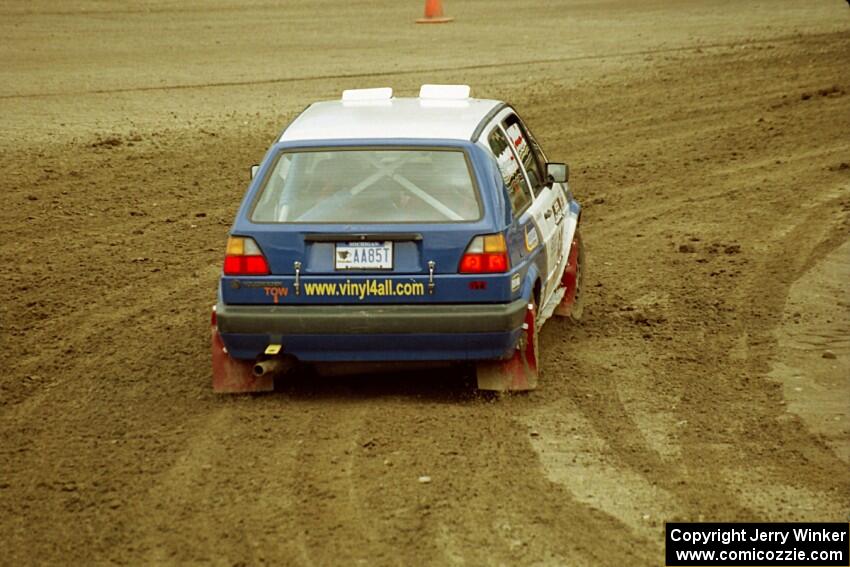 Chris Whiteman / Dave Hackett VW GTI on SS7 (Speedway Shenanigans).