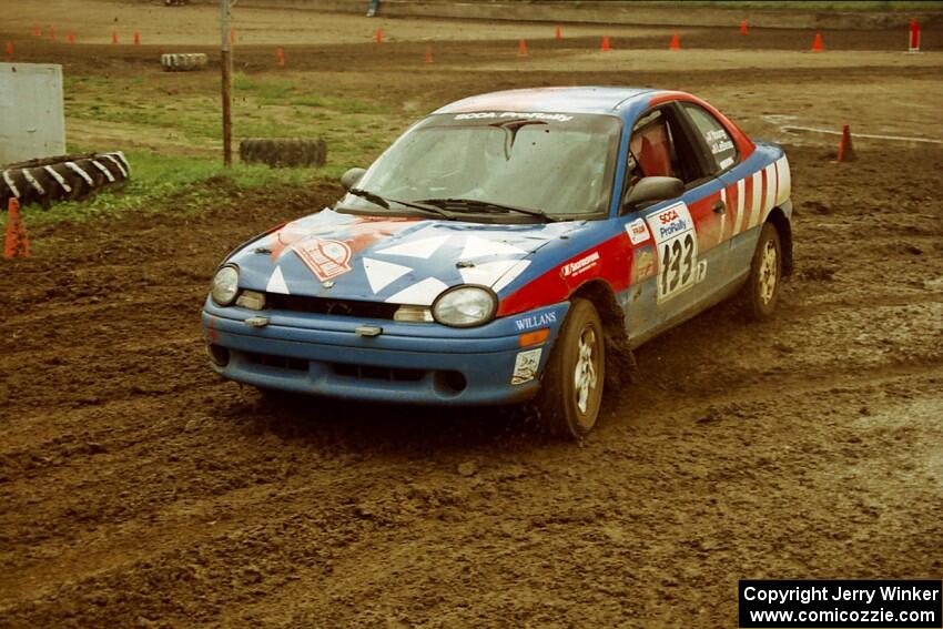 Tom Young / Jim LeBeau Dodge Neon ACR on SS7 (Speedway Shenanigans).