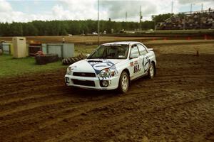 Jason Rivas / Constantine Mantopolous Subaru WRX on SS7 (Speedway Shenanigans).