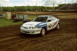 Dave Coleman / Paula Gibeault Hyundai Tiburon on SS7 (Speedway Shenanigans).