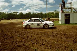 Seamus Burke / Frank Cunningham Mitsubishi Lancer Evo VI on SS7 (Speedway Shenanigans).