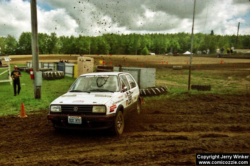 Dave White / Jimmy Brandt VW GTI on SS7 (Speedway Shenanigans).