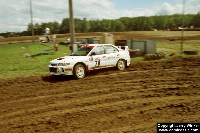 Paul Dunn / Rebecca Dunn Mitsubishi Lancer Evo IV on SS7 (Speedway Shenanigans).