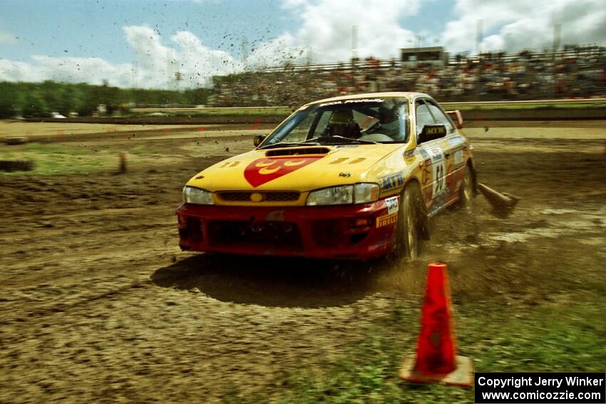 Steve Gingras / Bill Westrick Subaru Impreza 2.5RS on SS7 (Speedway Shenanigans).