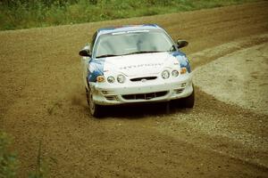 Dave Coleman / Paula Gibeault Hyundai Tiburon at the spectator point on SS9 (The Spurs).