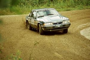 Mike Hurst / Rob Bohn Ford Mustang at the spectator point on SS9 (The Spurs).