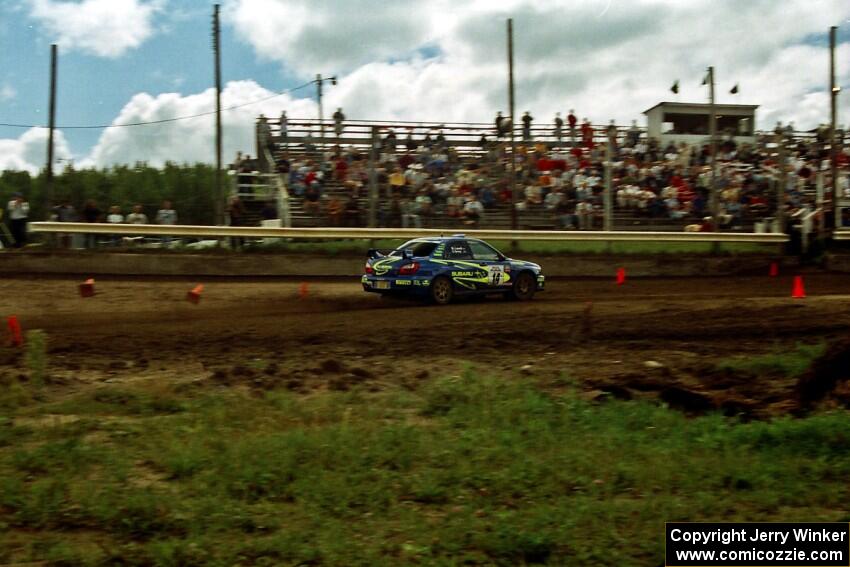 Mark Lovell / Steve Turvey Subaru WRX STi on SS7 (Speedway Shenanigans).