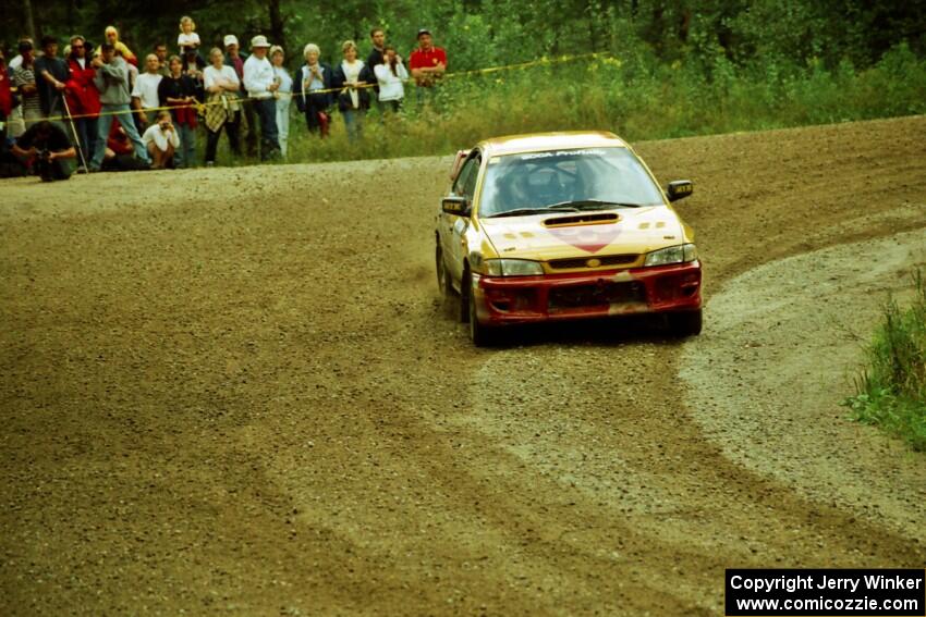 Steve Gingras / Bill Westrick Subaru Impreza 2.5RS at the spectator point on SS9 (The Spurs).