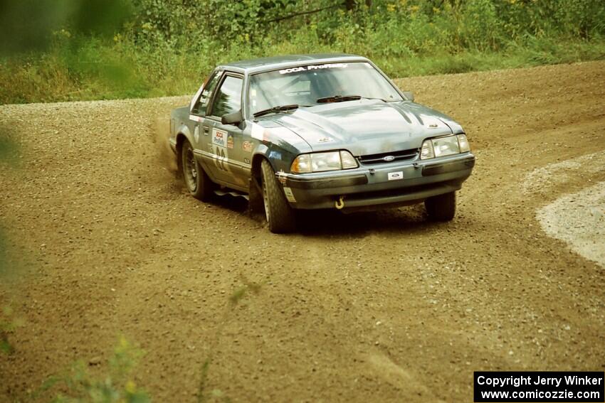 Mike Hurst / Rob Bohn Ford Mustang at the spectator point on SS9 (The Spurs).