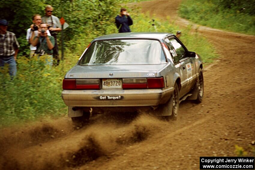 Mike Hurst / Rob Bohn Ford Mustang at the spectator point on SS9 (The Spurs).