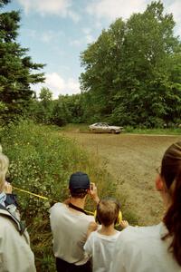 Bob Burtis / Rick Burtis Audi Quattro Coupe at the spectator point on SS9 (The Spurs).