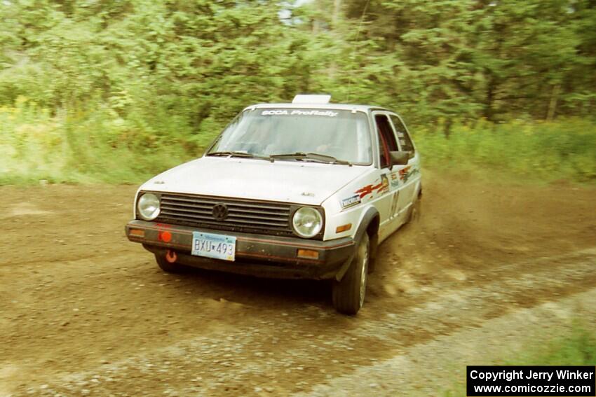 Bob Nielsen / Ed Wahl VW GTI at the spectator point on SS9 (The Spurs).