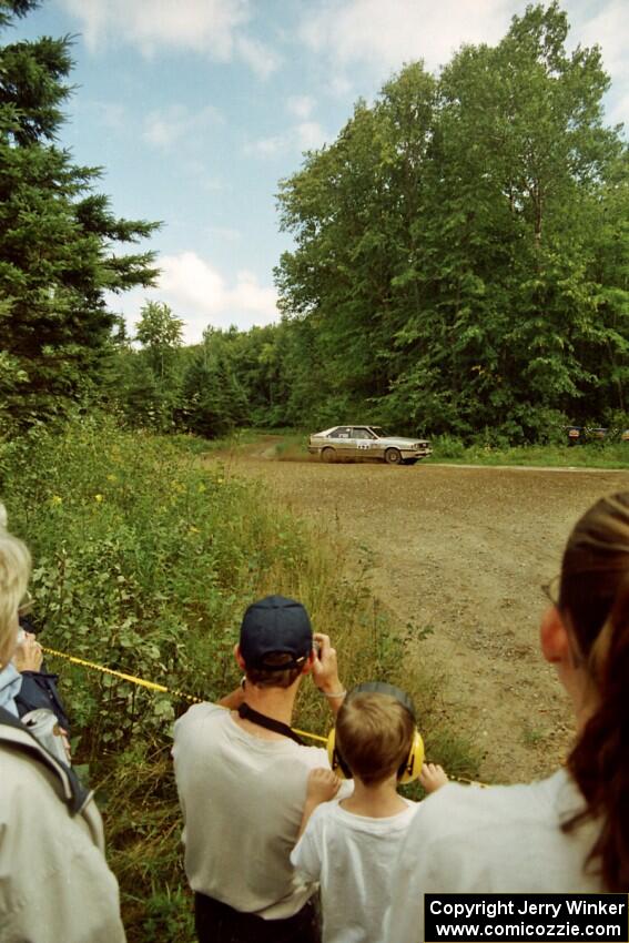 Bob Burtis / Rick Burtis Audi Quattro Coupe at the spectator point on SS9 (The Spurs).