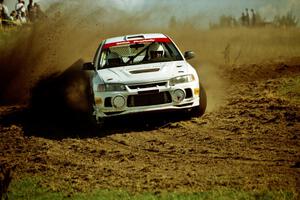 Paul Dunn / Rebecca Dunn Mitsubishi Lancer Evo IV on SS10 (NJK Ranch).