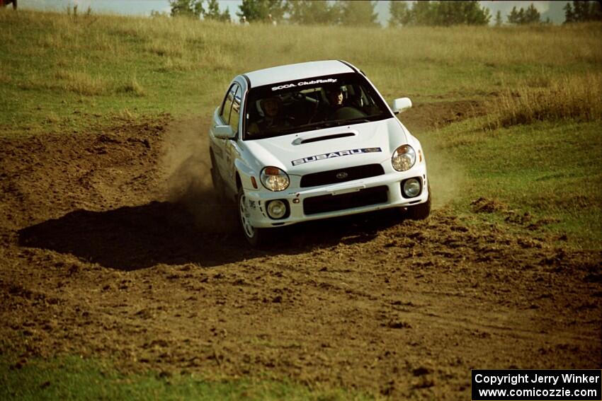 Nat T-Stow / Amity Trowbridge Subaru WRX on SS10 (NJK Ranch).