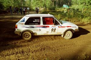 Bob Nielsen / Ed Wahl VW GTI powers out of a sharp left-hander on SS13 (Steamboat).