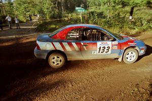 Tom Young / Jim LeBeau Dodge Neon ACR powers out of a sharp left-hander on SS13 (Steamboat).