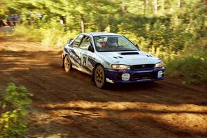 Ramana Lagemann / Russ Hughes Subaru WRX STi at speed on SS13 (Steamboat).