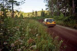 Mark Buskirk / Paul Fernandez VW GTI at speed on SS13 (Steamboat).