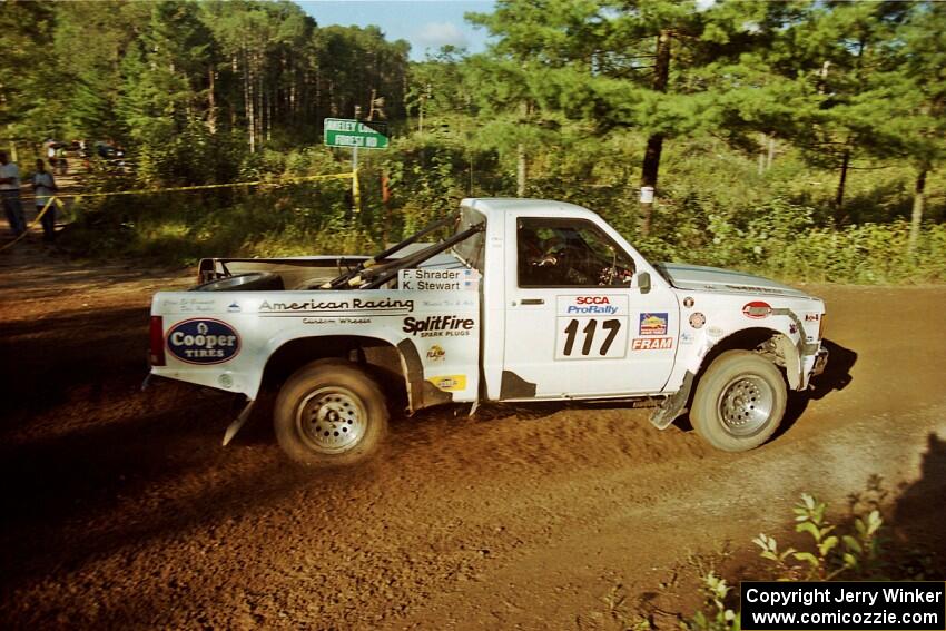 Ken Stewart / Doc Schrader Chevy S-10 powers out of a sharp left-hander on SS13 (Steamboat).