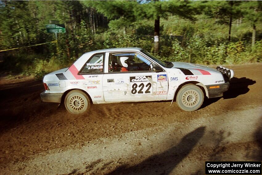 Jeff Field / Dave Weiman Dodge Shadow powers out of a sharp left-hander on SS13 (Steamboat).