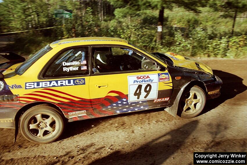 Jonathan Ryther / Janice Damitio Subaru Impreza 2.5RS at speed on SS13 (Steamboat).