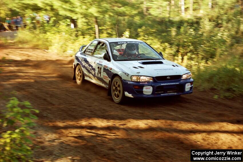 Ramana Lagemann / Russ Hughes Subaru WRX STi at speed on SS13 (Steamboat).