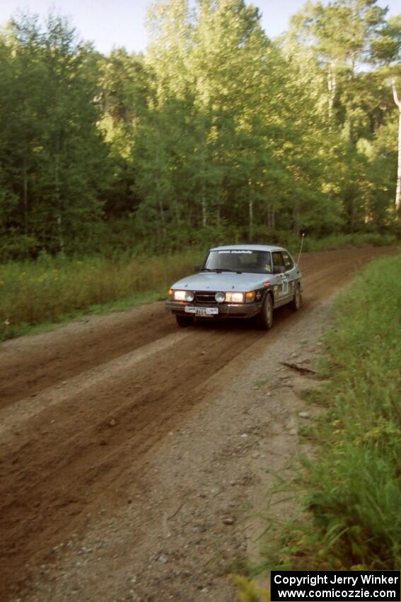 Richard Miller / Juanita Miller SAAB 900T at speed on SS13 (Steamboat).