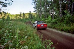 Eric Seppanen / Jake Himes Nissan Sentra SE-R at speed on SS13 (Steamboat).