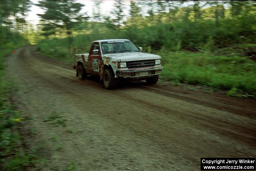 Jim Cox / Kaari Cox Chevy S-10 at speed on SS13 (Steamboat).