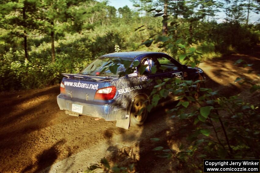 Doug Havir / Al Kintigh Subaru WRX at speed on SS13 (Steamboat).