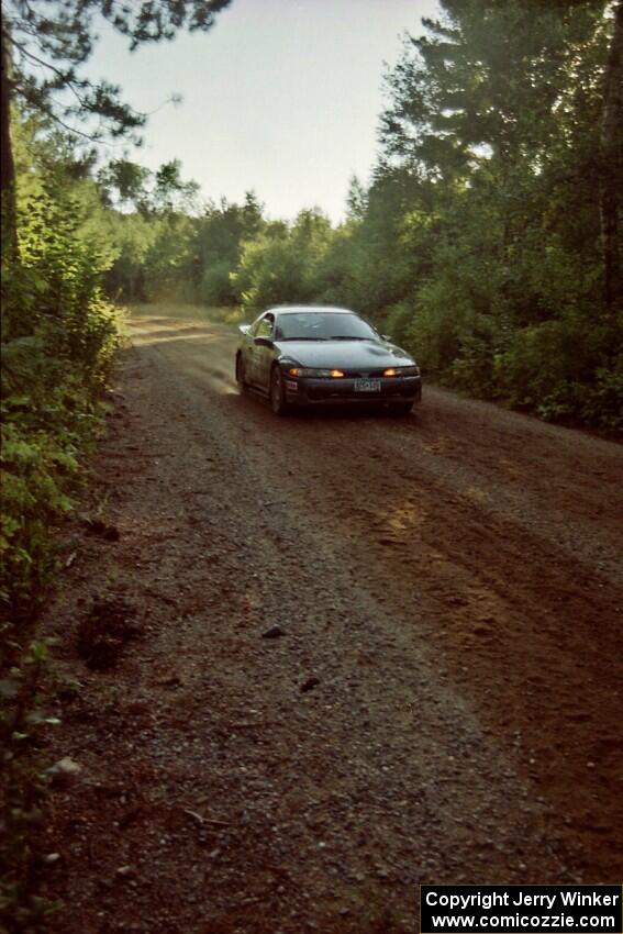 Paul Peters / Bob Anderson Mitsubishi Eclipse GSX at speed on SS13 (Steamboat).