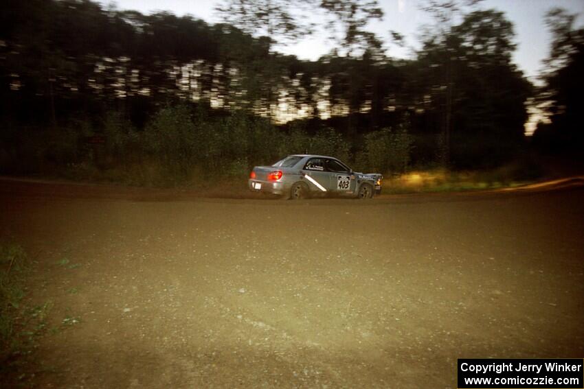 Wyeth Gubelmann / Therin Pace Subaru WRX on SS14 (Gulch).