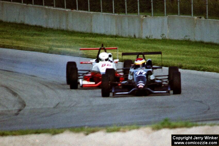 Mark E. Dismore and Jeff Harrison, both in Van Diemen RF01s.