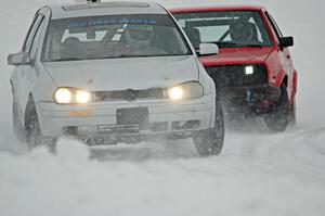 John Kochevar's VW Golf and Mark Knepper's VW GTI