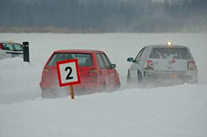 John Kochevar's VW Golf and Mark Knepper's VW GTI