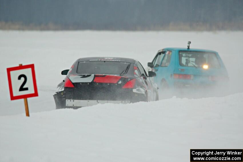 Brad Johnson's VW Rabbit and Brent ???'s Nissan 350Z