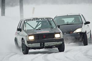 Matt Bjorge's VW Rabbit and Matt Coatsworth / Don Coatsworth Ford Focus ZX3