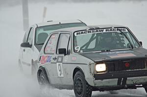 Matt Bjorge's VW Rabbit and Matt Coatsworth / Don Coatsworth Ford Focus ZX3