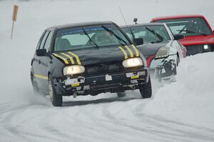 Mark Olson's VW Golf, Josh Robinson's Nissan 350Z and Mark Knepper's VW GTI